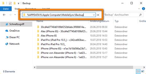 wo speichert itunes backups win 10